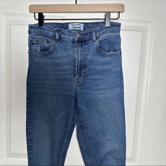 Reformation Jeans Women’s 27 Mid Rise Skinny Destin Medium Wash Distressed 27x27 - Picture 6 of 14